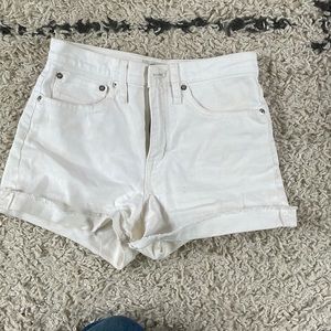 White jcrew jean shorts